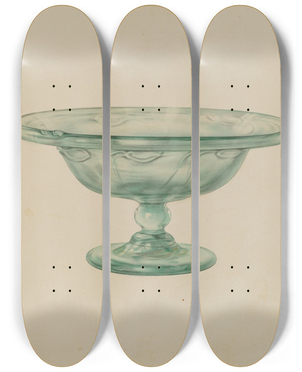 Triptych art skateboard deck of Van Silvay Compote_1 by Van Silvay