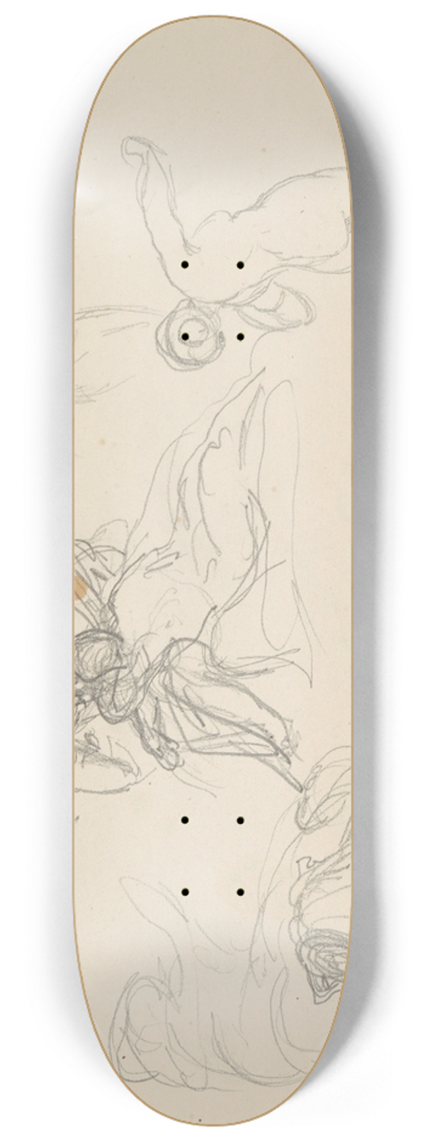 Henryk Siemiradzki - szkice do plafonu Andromeda; grupa z bogini, szkic Perseusza 8.25 inch art skate deck