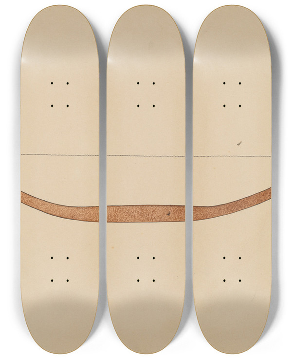 Triptych art skateboard deck of Giacinto Capelli Plate_2 by Giacinto Capelli (20-)