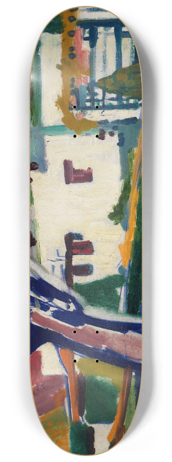 Henry Lyman Saen - Blue Trees 8.25 inch art skate deck