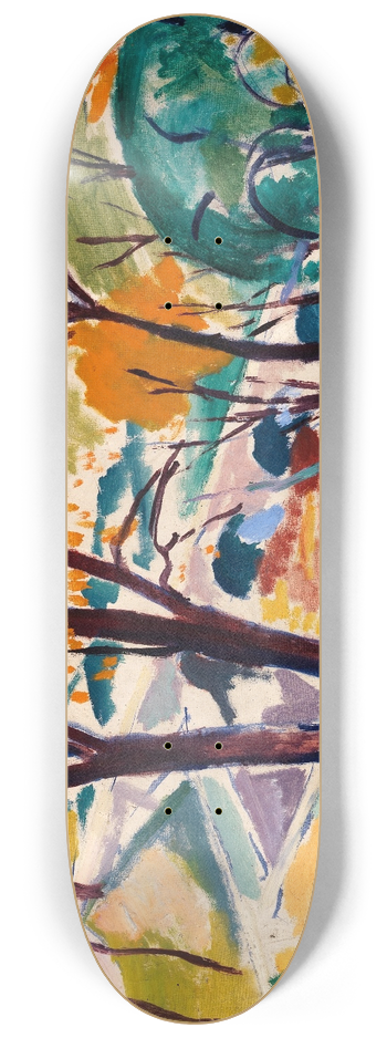 Henry Lyman Saen - Landscape, Bridge, Huntingdon Valley 8.25 inch art skate deck