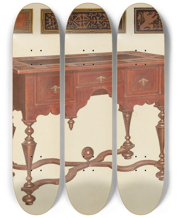 Triptych art skateboard deck of Frank Wenger Low Boy by Frank Wenger (20-)