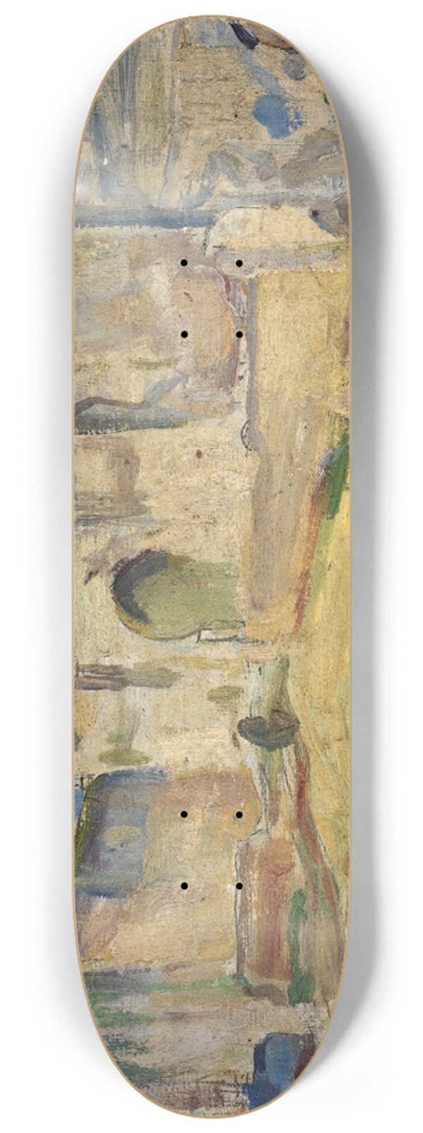 Henry Ossawa Tanner - Street Scene, Tangier (Crenelated Architecture) 8.25 inch art skate deck