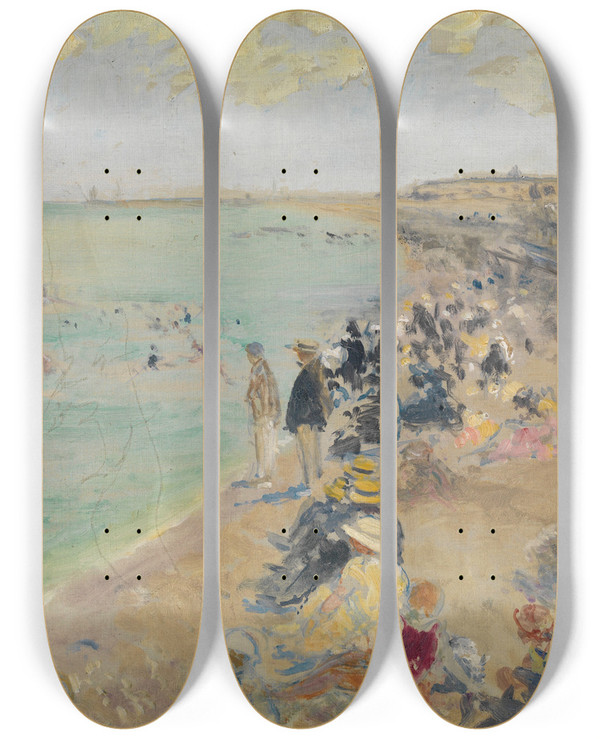 Triptych art skateboard deck of Jacquesmile Blanche Dieppe by Jacques-mile Blanche (1861-1942)