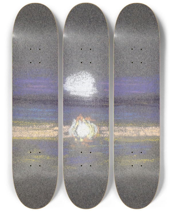 Triptych art skateboard deck of Eero Jrnefelt Untitled_15 by Eero Jarnefelt (1863-1937)