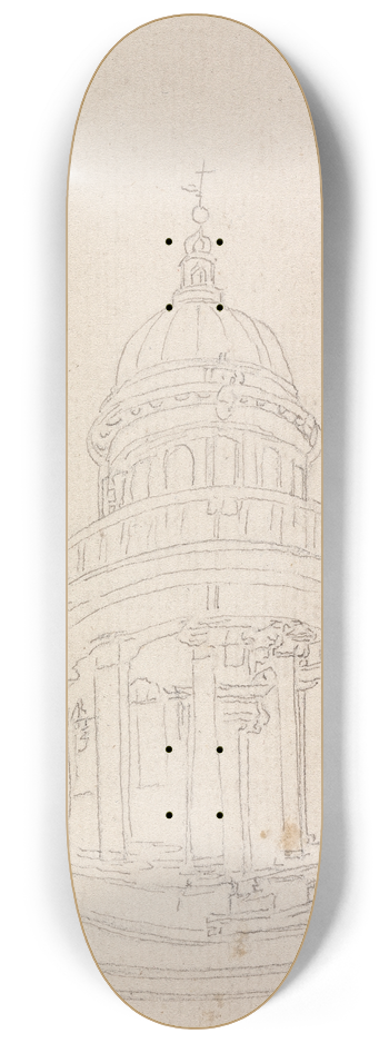 Henry Swinburne - The Tempietto in San Pietro in Montorio, Italy 8.25 inch art skate deck