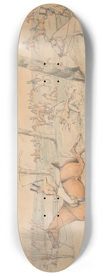 Henry Thomas Alken - Foxhunting; Full Cry 8.25 inch art skate deck