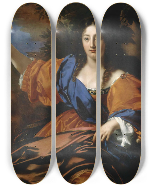 Triptych art skateboard deck of Nicolas Regnier Circe by Nicolas Regnier (1591-1667)