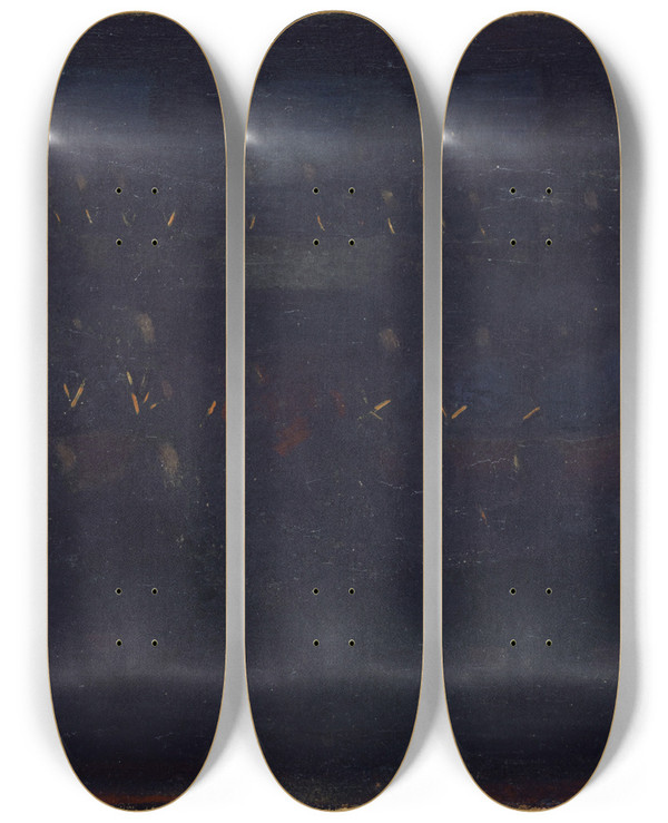 Triptych art skateboard deck of Otto Meyeramden Preparation Overall Composition Ii by Otto Meyer-Amden (1885-1933)
