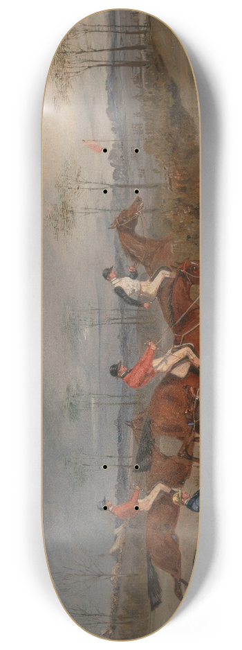 Henry Thomas Alken - Scenes From a Steeplechase: Another Hedge 8.25 inch art skate deck
