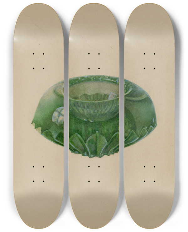 Triptych art skateboard deck of Byron Dingman Salt Dip by Byron Dingman