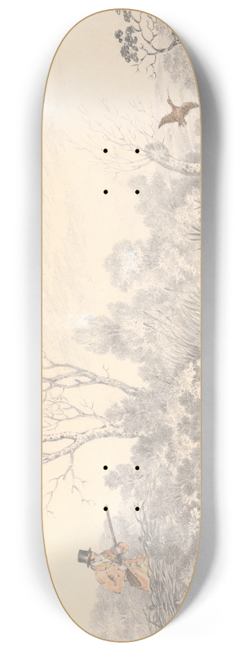 Henry Thomas Alken - Snipe Shooting 8.25 inch art skate deck