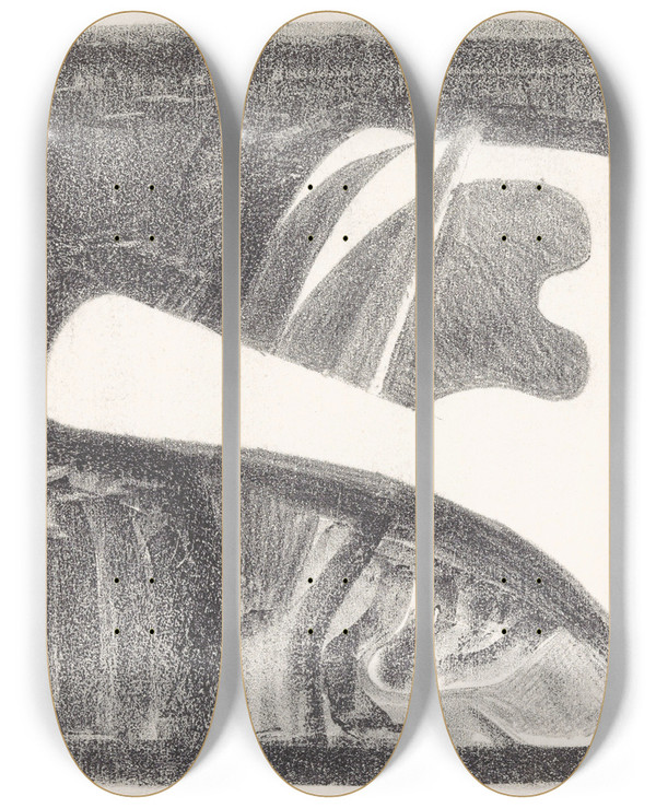 Triptych art skateboard deck of Samuel Jessurun De Mesquita Aronskelk by Samuel Jessurun De Mesquita (1868-1944)