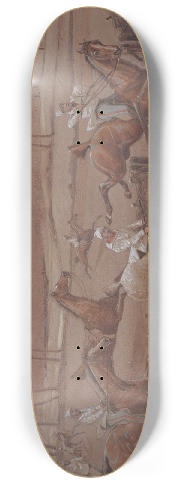 Henry Thomas Alken - The Night Riders of Nacton; The Last Field near Nacton Heath 8.25 inch art skate deck
