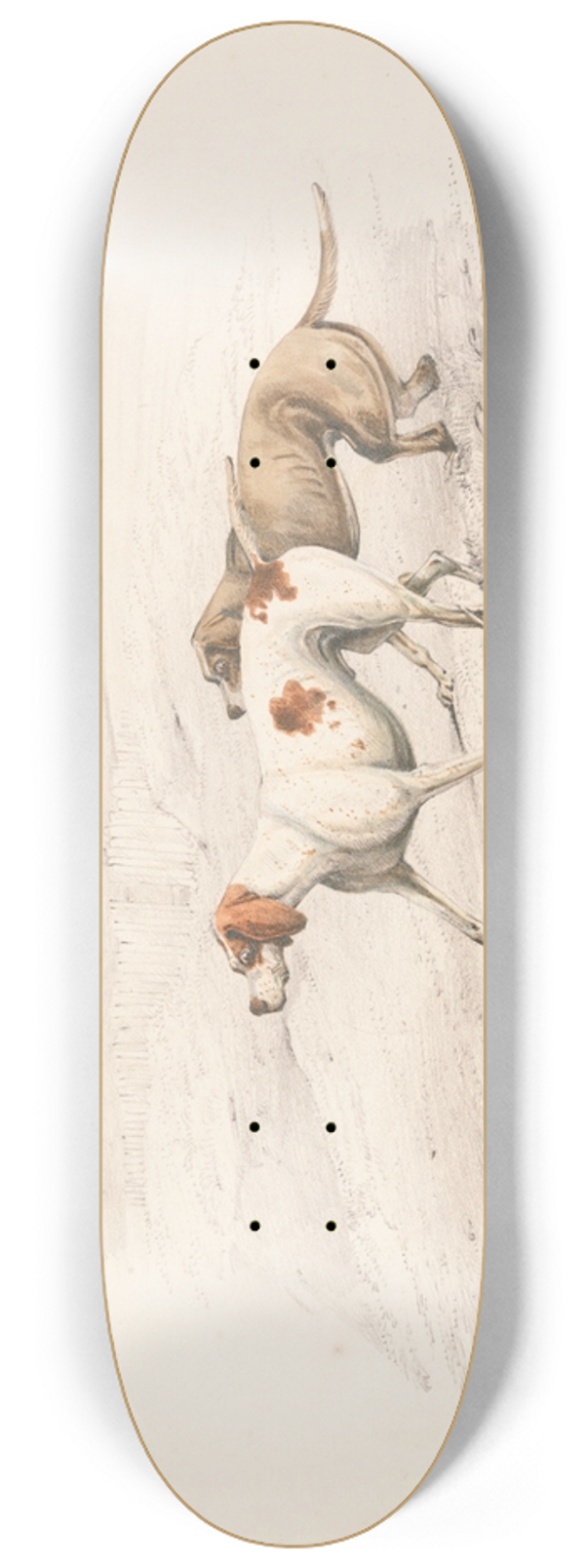 Henry Thomas Alken - Two Pointers, Facing Left 8.25 inch art skate deck