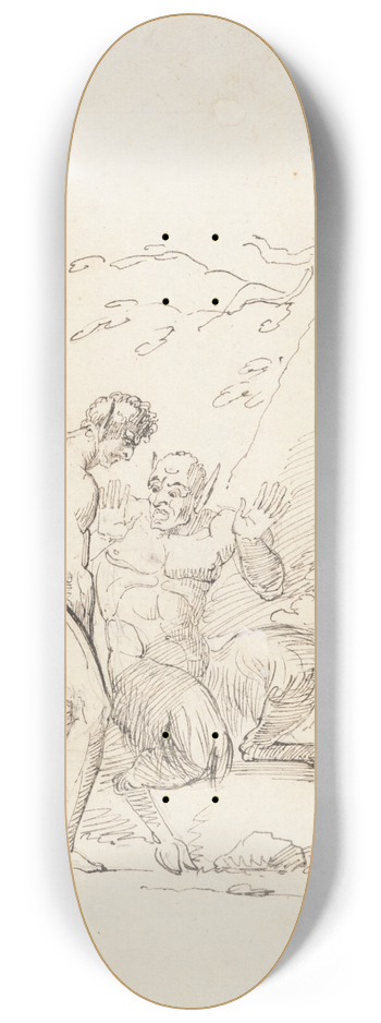 Henry Tresham - Study of a Centaur and a Satanic Figure 8.25 inch art skate deck