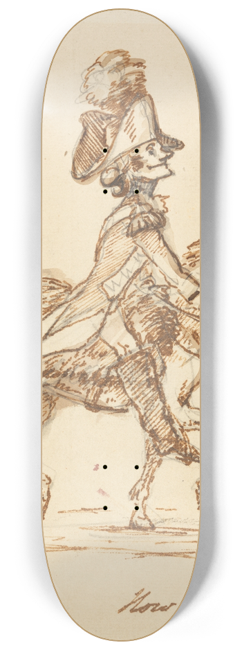 Henry William Bunbury - How to Salute 8.25 inch art skate deck