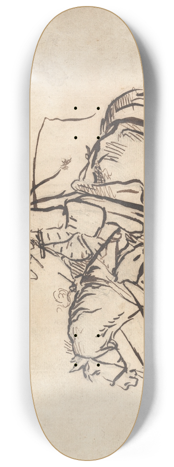 Henry William Bunbury - The Broken Pipe 8.25 inch art skate deck