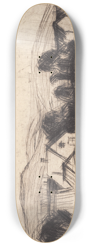 Alfred Simonsen - En landsby 8.25 inch art skate deck