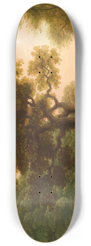 Herbert Pugh - Landscape with Cattle, Sheep and Distant Figure 8.25 inch art skate deck