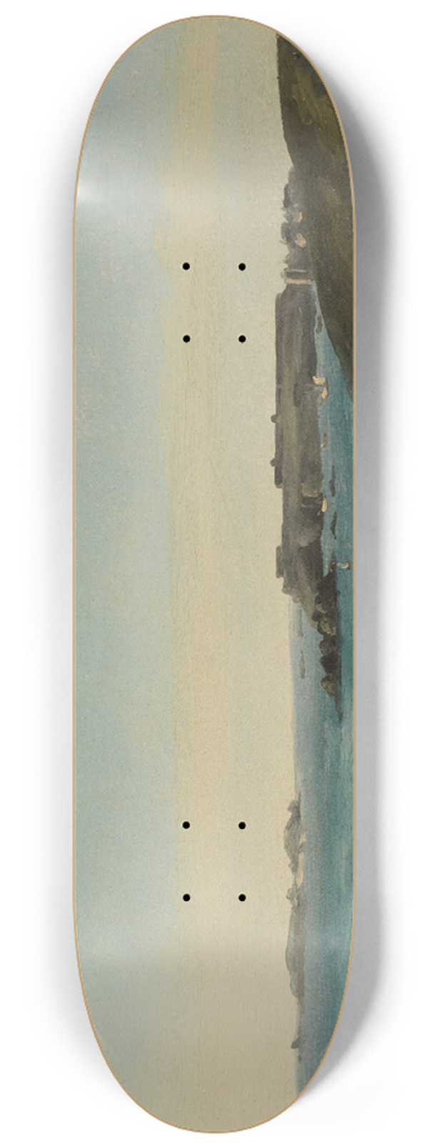 Achille Etna Michallon - Die Mndung der Rance bei Saint-Servan (Bretagne) 8.25 inch art skate deck