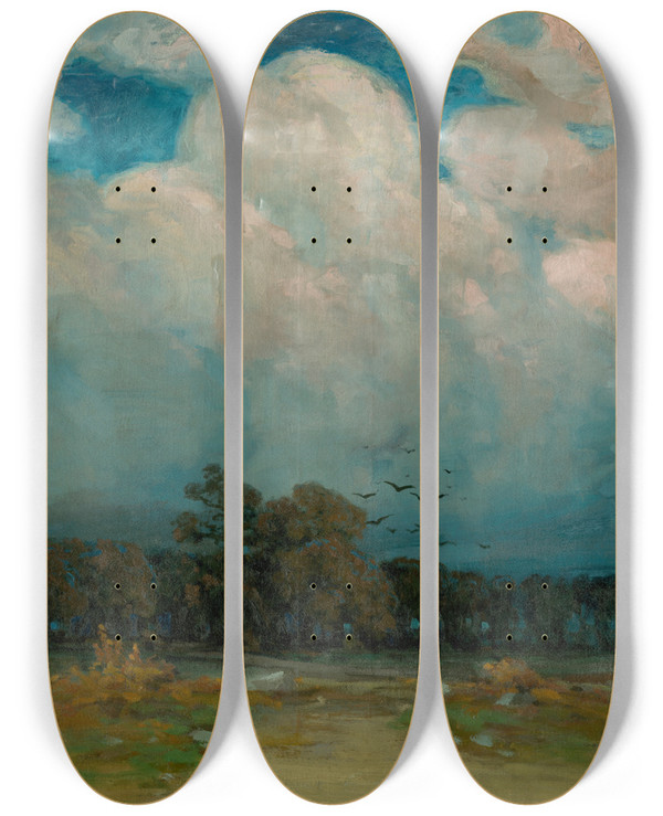 Triptych art skateboard deck of Udovt Ordk Pine by udovt ordk (1865-1937)