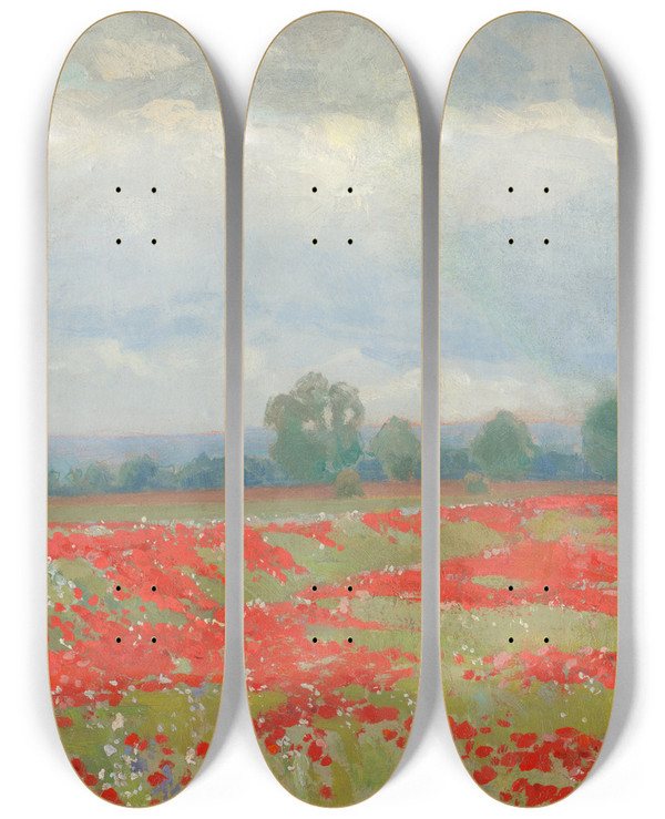 Triptych art skateboard deck of Udovt Ordk Landscape_2 by udovt ordk (1865-1937)