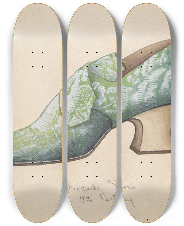 Triptych art skateboard deck of American 20Th Century Shoe_2 by American 20Th Century