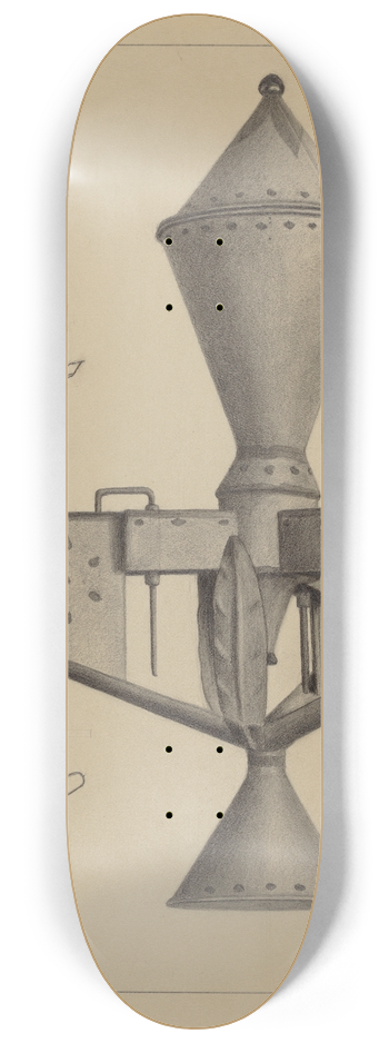 Herman Bader - Oil Lamp 8.25 inch art skate deck