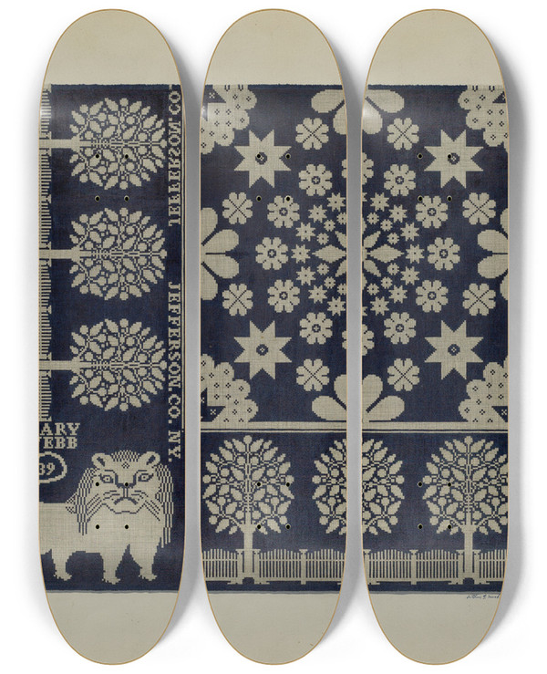 Triptych art skateboard deck of Arthur G Merkley Tyler Coverlet_10 by Arthur G Merkley