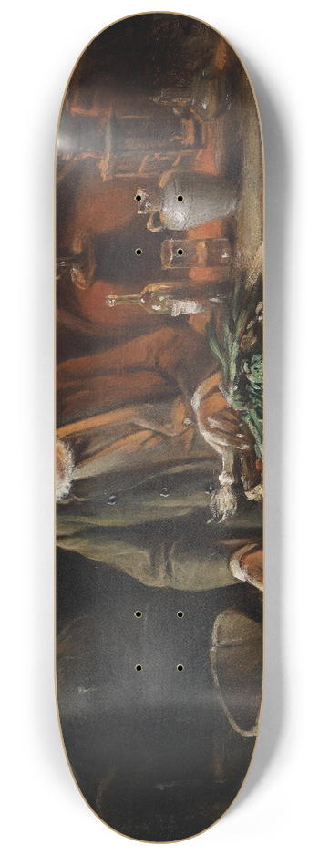 Hermann Kern - Gemsehndler im Weinkeller 8.25 inch art skate deck