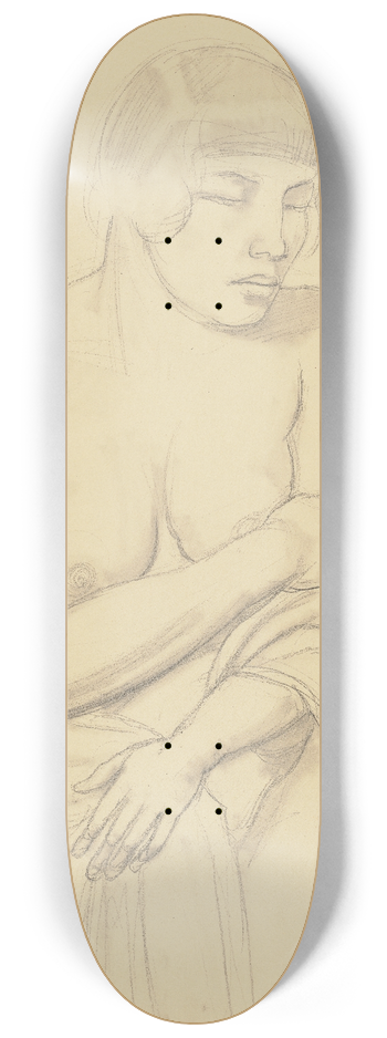 Hermann Lismann - Female nude 8.25 inch art skate deck