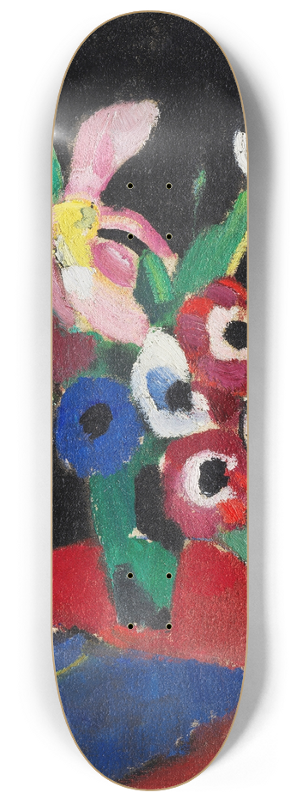 Hermann Stenner - Blumenstilleben auf Schwarzem Grund II 8.25 inch art skate deck