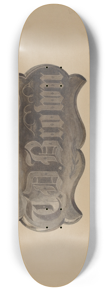 Herman O. Stroh - Door Plate 8.25 inch art skate deck