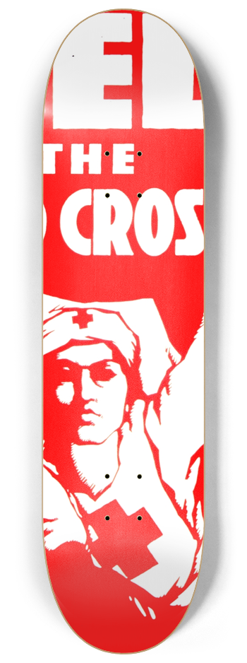 Herman Roeg - Help the Red Cross 8.25 inch art skate deck