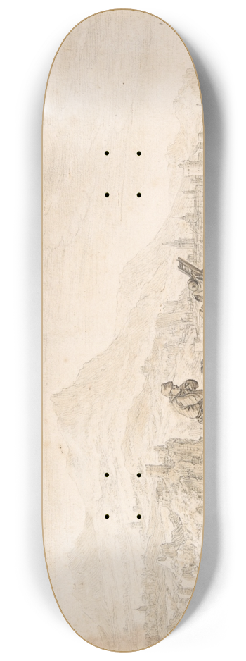 Herman Saftleven - Fantasy Rhine Landscape 8.25 inch art skate deck