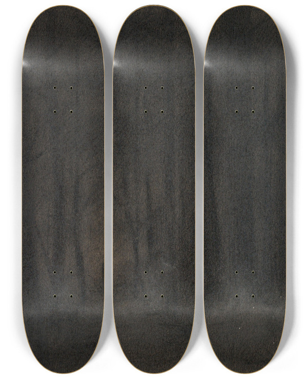 Triptych art skateboard deck of Herbert Crowley Figure In A Dark Wood by Herbert Crowley (1873-1937)