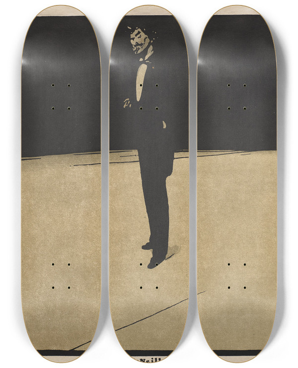 Triptych art skateboard deck of William Nicholson James Mcneil Whistler by William Nicholson (1872-1949)