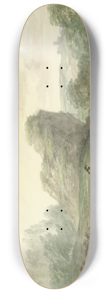 Hermanus Numan - Landschap met ruiters 8.25 inch art skate deck