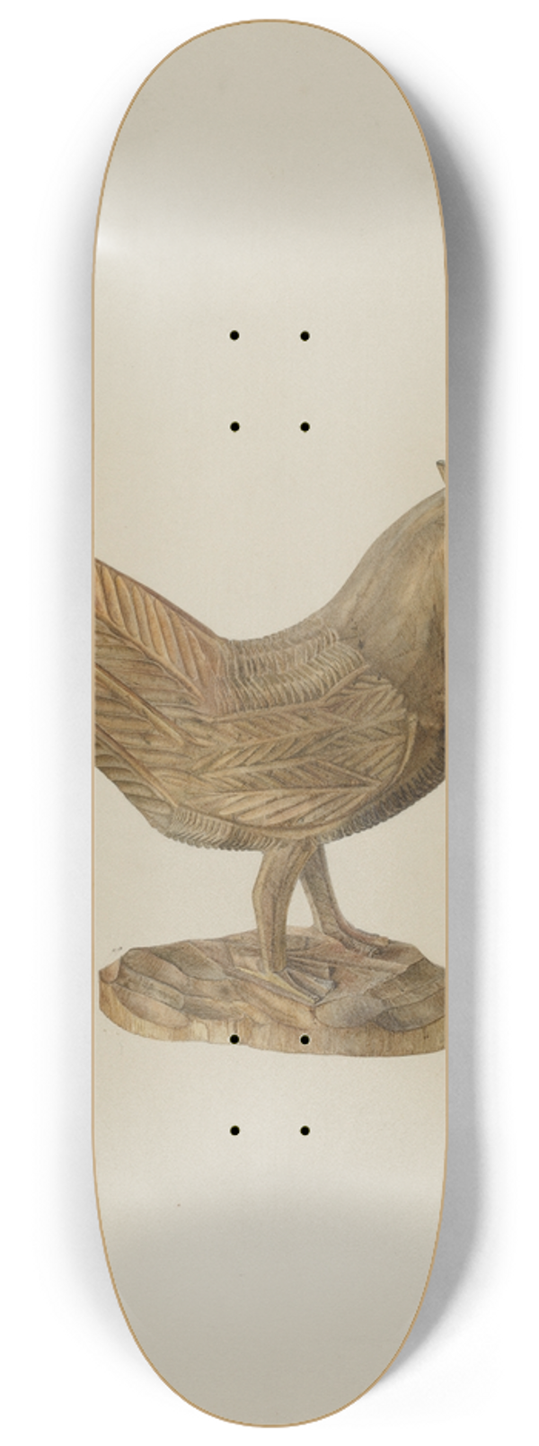 Hester Duany - Pa. German Toy Hen 8.25 inch art skate deck