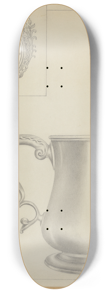 Hester Duany - Silver Mug 8.25 inch art skate deck