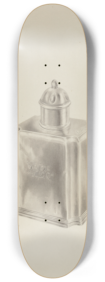 Hester Duany - Silver Tea Caddy 8.25 inch art skate deck