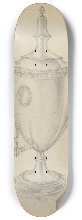 Hester Duany - Silver Urn 8.25 inch art skate deck