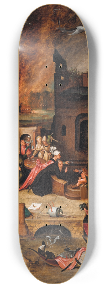 Hieronymus Bosch - The Temptation of Saint Anthony the Great 8.25 inch art skate deck