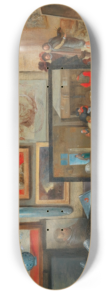 Hieronymus Francken II - A Painter In His Workshop 8.25 inch art skate deck