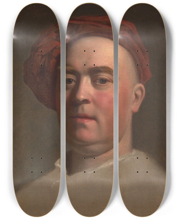 Triptych art skateboard deck of Thomas Hudson Alexander Van Aken by Thomas Hudson (1701-1779)