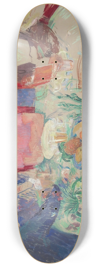 Hjalmar Hagelstam - Breakfast Table; Unfinished 8.25 inch art skate deck