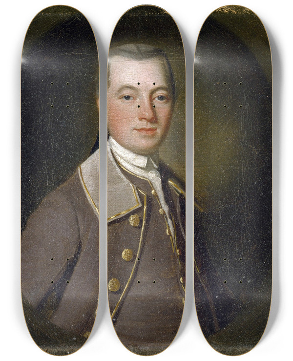 Triptych art skateboard deck of George Romney William Watson by George Romney (1734-1802)