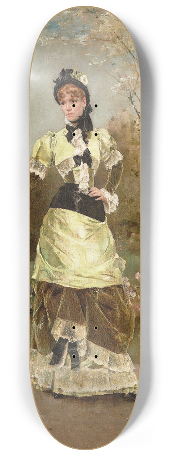 Alfred Stevens - La Parisienne 8.25 inch art skate deck