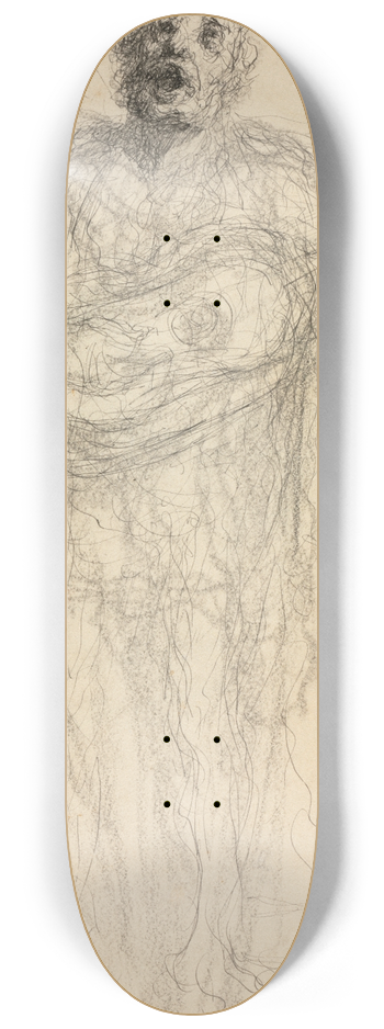 Honor Daumier - Singing Guitarist (recto) 8.25 inch art skate deck